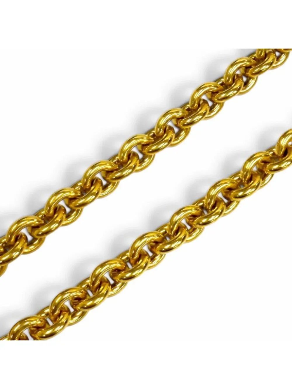Chanel 94P Vintage CC Logo Chain Pendant Gold Necklace